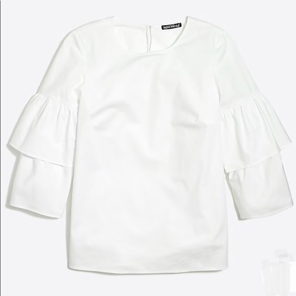 JCrew tiered bell sleeve top